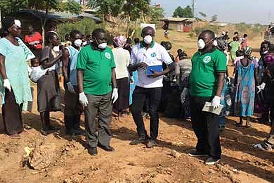 GPSS staff working with a community in South Sudan